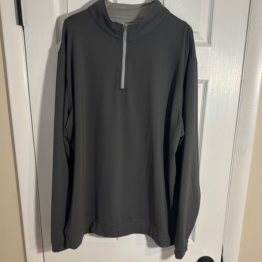 Peter Millar Gray Quarter-Zip Pullover XXL EUC